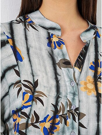 Robe longue imprimée à col en v bdart
