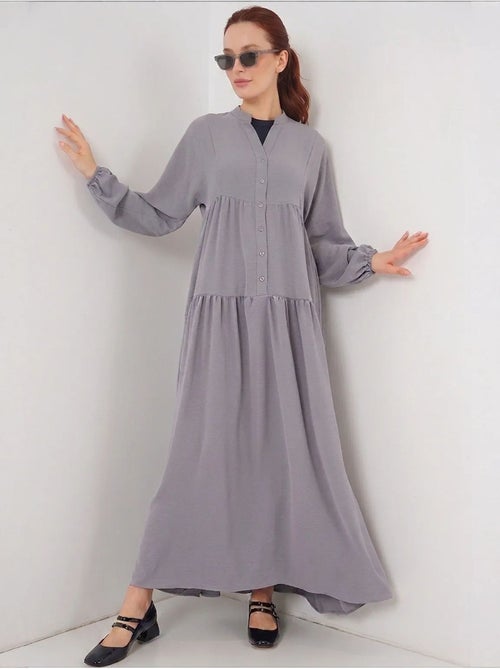 Robe longue imprimée à col en v bdart - Kiabi Robe longue imprimée à col en v bdart - Kiabi