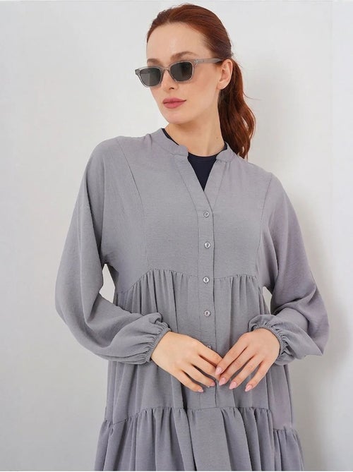 Robe longue imprimée à col en v bdart - Kiabi Robe longue imprimée à col en v bdart - Kiabi