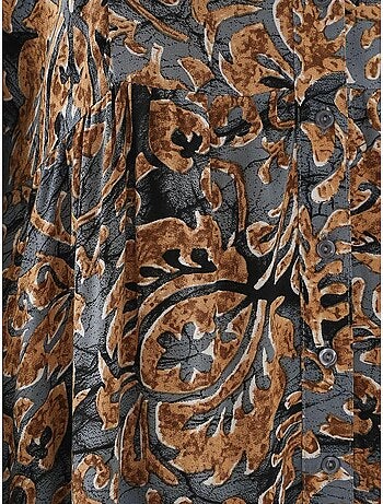 Robe longue imprimée à col en v bdart