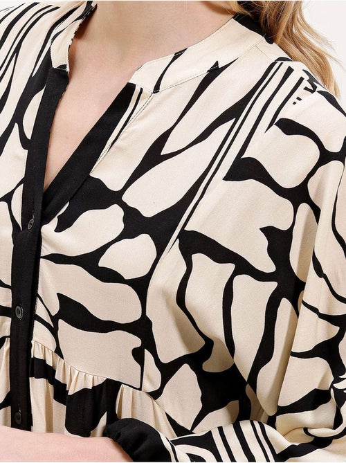 Robe longue imprimée à col en v bdart - Kiabi Robe longue imprimée à col en v bdart - Kiabi