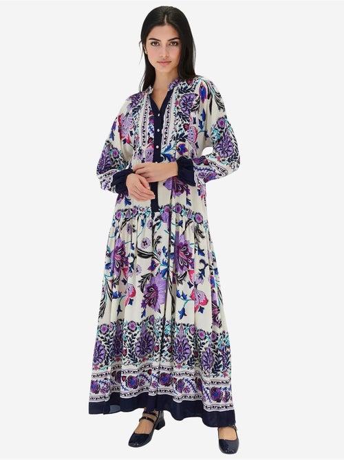 Robe longue imprimée à col en v bdart - Kiabi Robe longue imprimée à col en v bdart - Kiabi