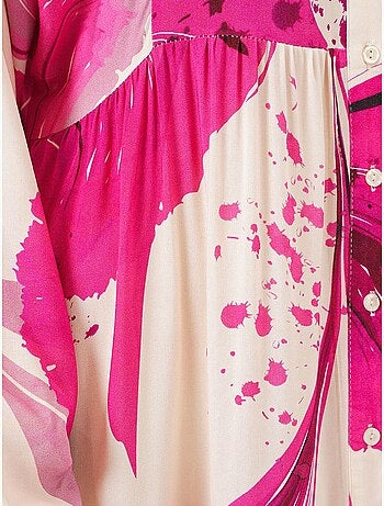 Robe longue imprimée à col en v bdart