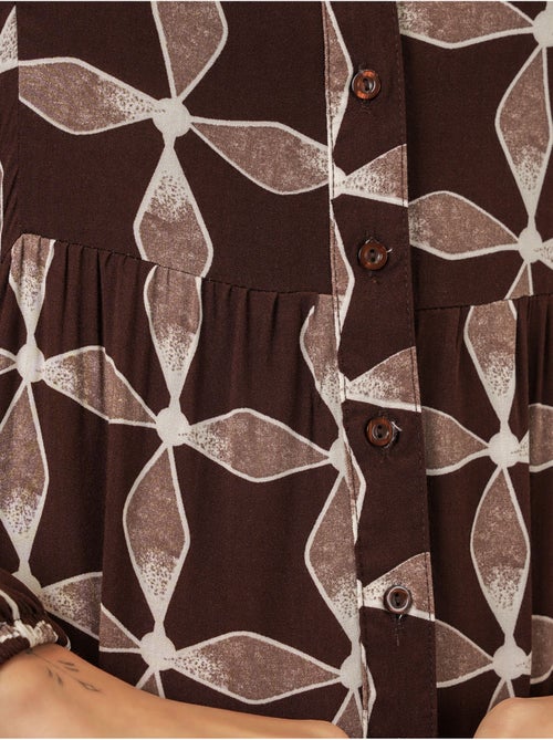 Robe longue imprimée à col en v bdart - Kiabi Robe longue imprimée à col en v bdart - Kiabi