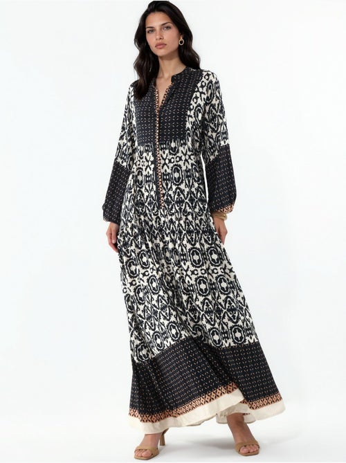 Robe longue imprimée à col en v bdart - Kiabi Robe longue imprimée à col en v bdart - Kiabi