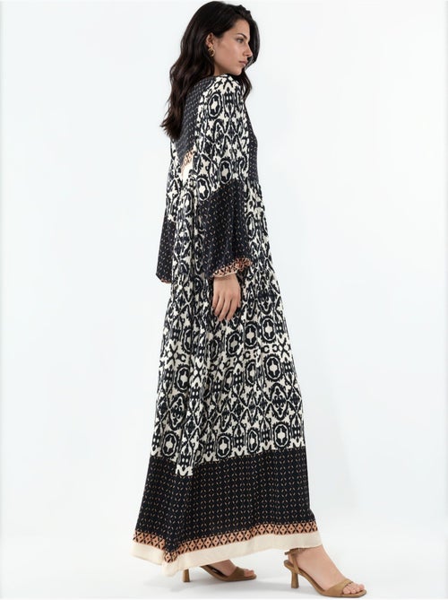 Robe longue imprimée à col en v bdart - Kiabi Robe longue imprimée à col en v bdart - Kiabi