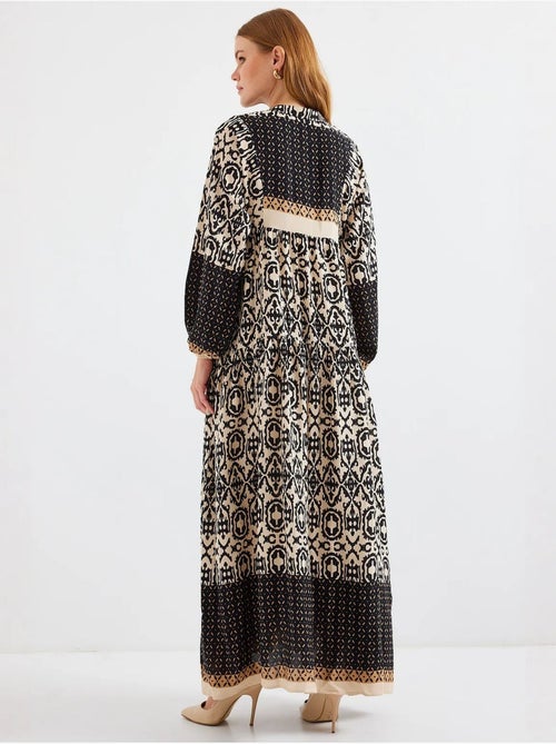Robe longue imprimée à col en v bdart - Kiabi Robe longue imprimée à col en v bdart - Kiabi