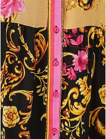 Robe longue imprimée à col en v bdart