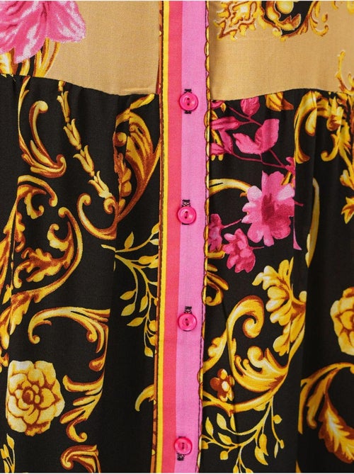 Robe longue imprimée à col en v bdart - Kiabi Robe longue imprimée à col en v bdart - Kiabi