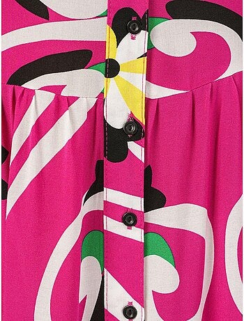 Robe longue imprimée à col en v bdart