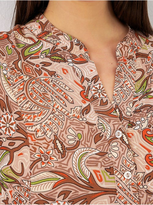 Robe longue imprimée à col en v bdart - Kiabi Robe longue imprimée à col en v bdart - Kiabi
