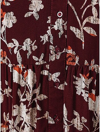 Robe longue imprimée à col en v bdart