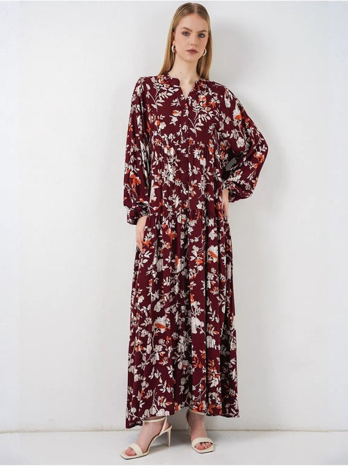 Robe longue imprimée à col en v bdart - Kiabi Robe longue imprimée à col en v bdart - Kiabi