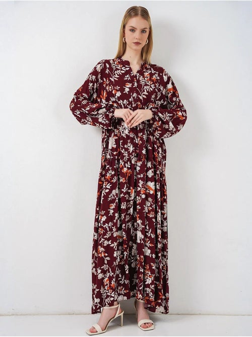 Robe longue imprimée à col en v bdart - Kiabi Robe longue imprimée à col en v bdart - Kiabi