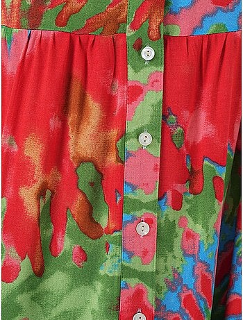 Robe longue imprimée à col en v bdart