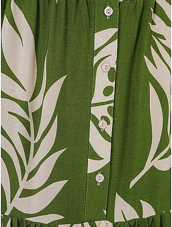 Robe longue imprimée à col en v bdart