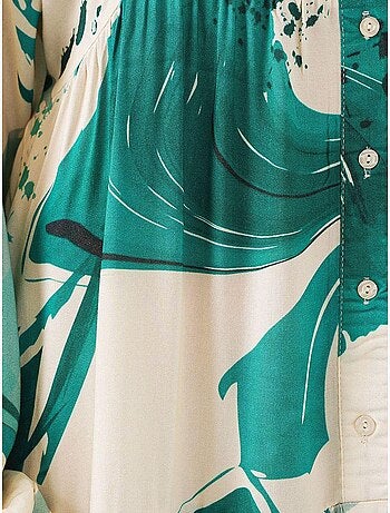 Robe longue imprimée à col en v bdart