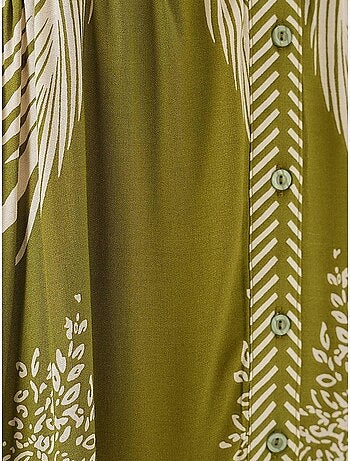 Robe longue imprimée à col en v bdart