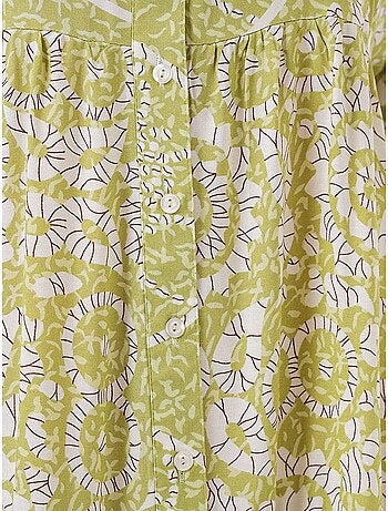Robe longue imprimée à col en v bdart