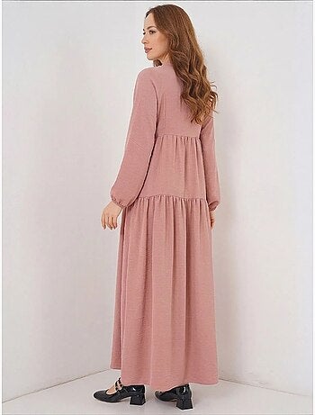 Robe longue imprimée à col en v bdart