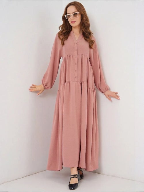 Robe longue imprimée à col en v bdart - Kiabi Robe longue imprimée à col en v bdart - Kiabi