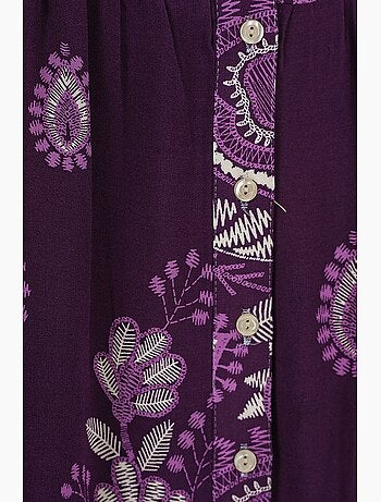 Robe longue imprimée à col en v bdart