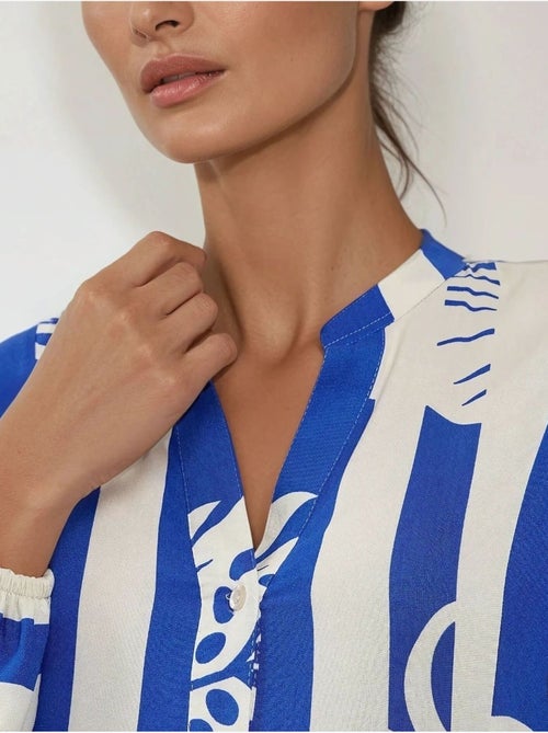 Robe longue imprimée à manches longues en viscose - Kiabi Robe longue imprimée à manches longues en viscose - Kiabi