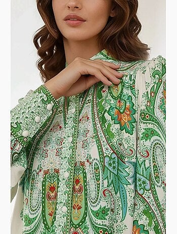 Robe longue imprimée à manches longues hiccup