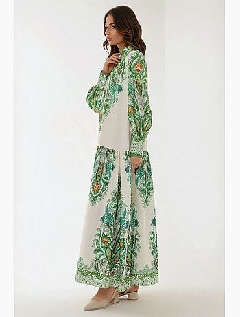 Robe longue imprimée à manches longues hiccup