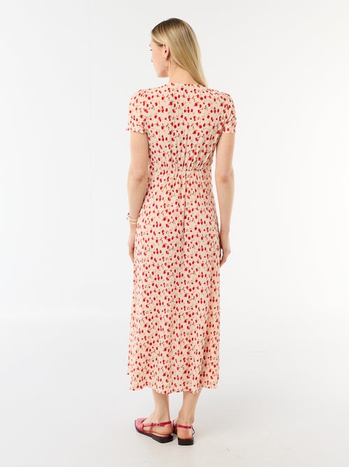 Robe longue imprimée all-over fine - Kiabi