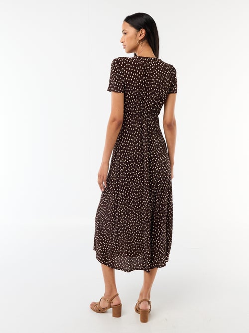 Robe longue imprimée all-over fine - Kiabi