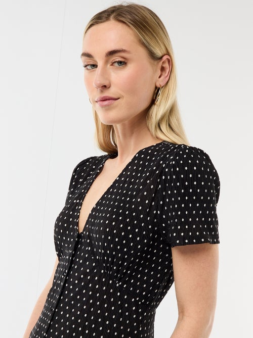 Robe longue imprimée all-over fine - Kiabi