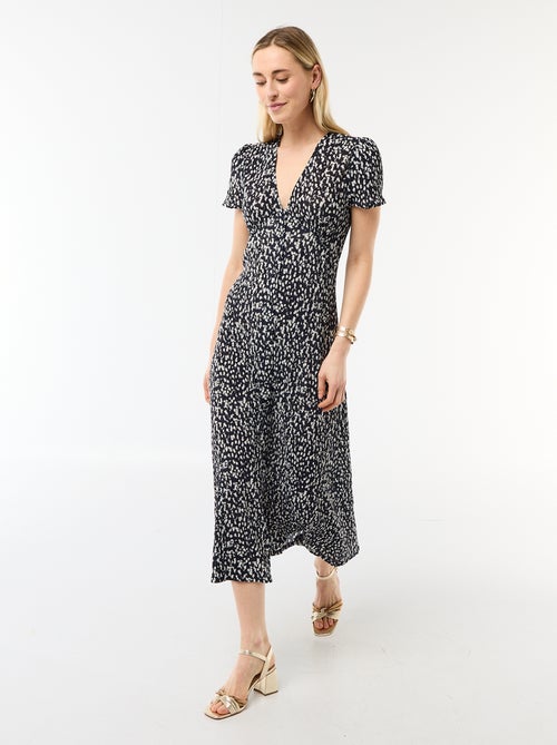 Robe longue imprimée all-over fine - Kiabi