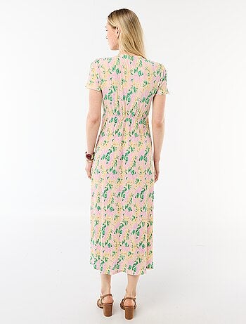 Robe longue imprimée all-over fine
