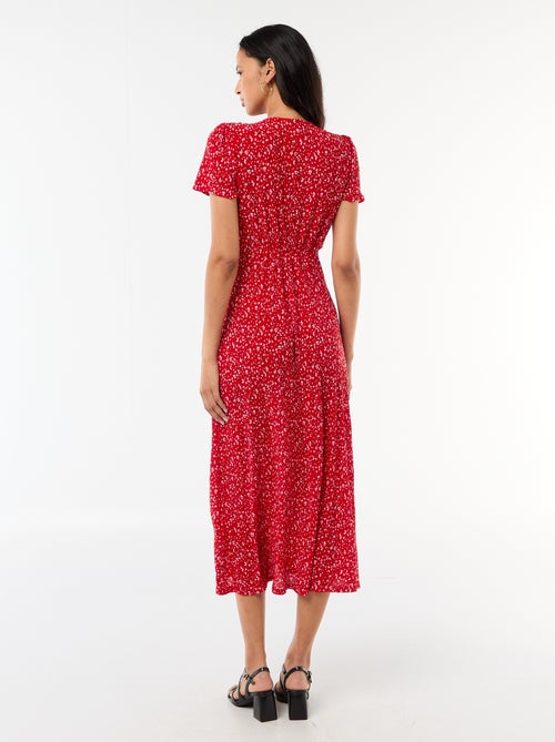 Robe longue imprimée all-over fine - Kiabi