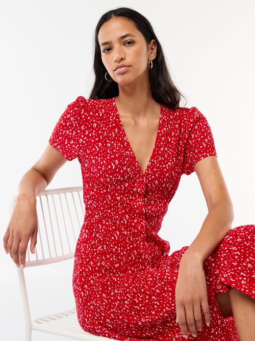 Robe longue imprimée all-over fine - Kiabi