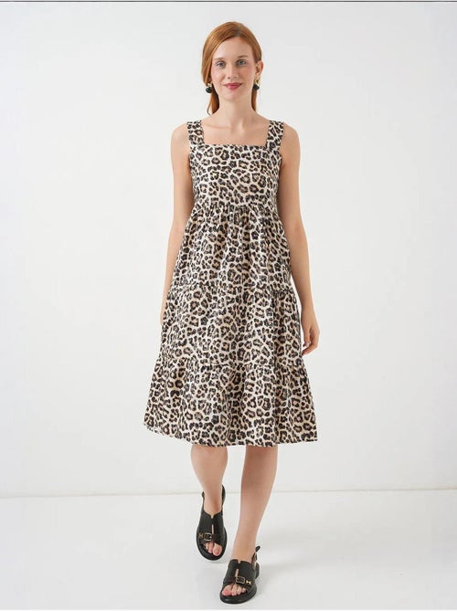 Robe longue imprimée avec col carré et fermeture éclair bdart - Kiabi Robe longue imprimée avec col carré et fermeture éclair bdart - Kiabi