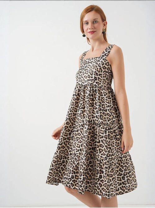 Robe longue imprimée avec col carré et fermeture éclair bdart - Kiabi Robe longue imprimée avec col carré et fermeture éclair bdart - Kiabi