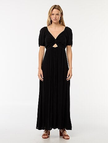 Robe longue imprimée avec fentes