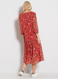 Robe longue imprimée cachemire - Kiabi