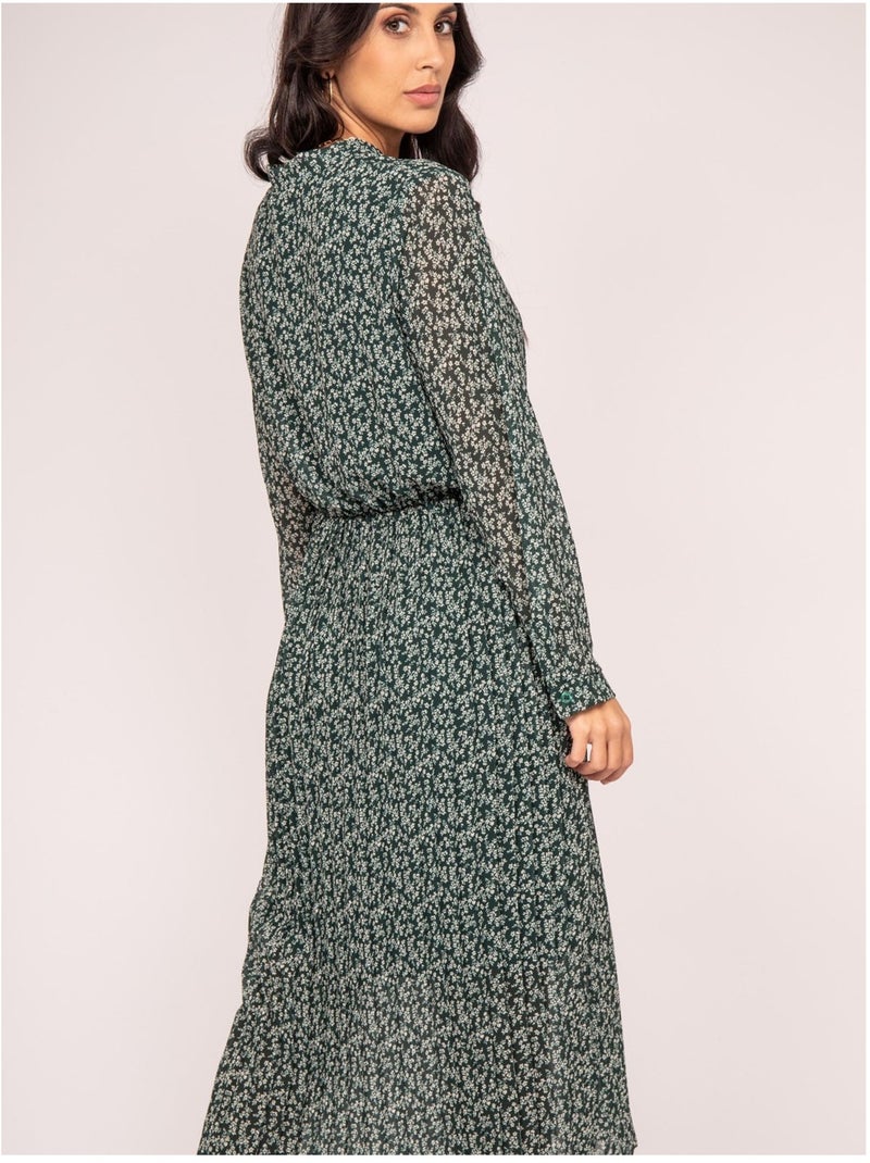 Robe longue imprimee IFLOR Beige - Kiabi