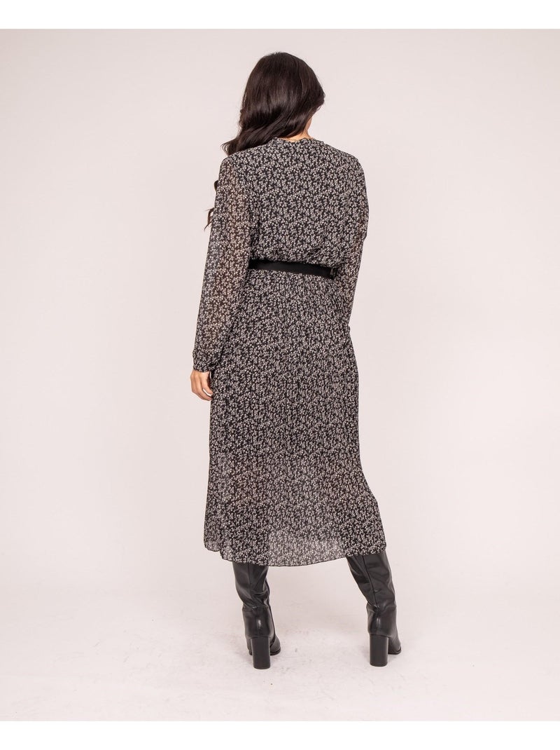 Robe longue imprimee IFLOR Noir - Kiabi