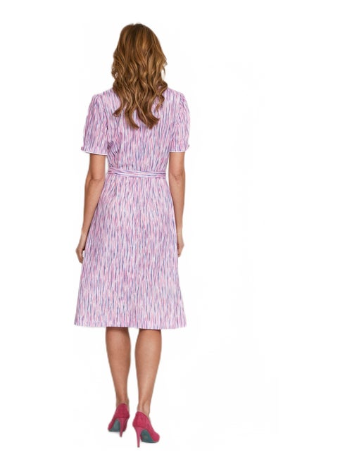 Robe longue imprimée manches courtes - Kiabi