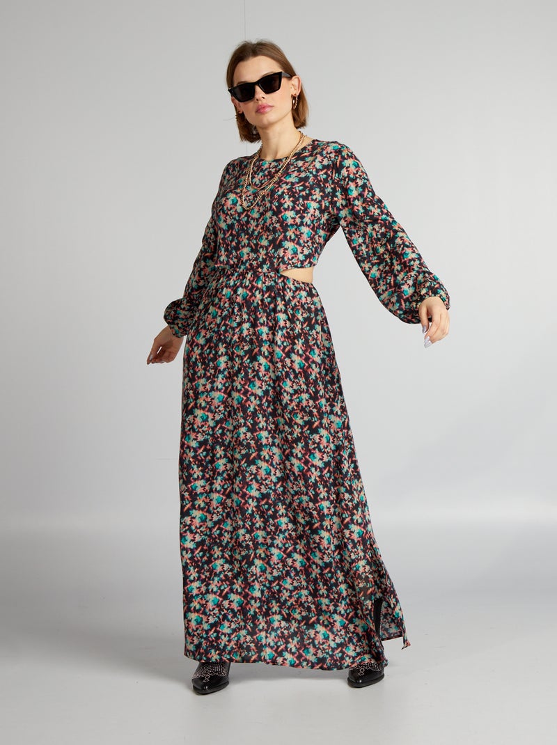 Robe longue imprimée Multicolore - Kiabi