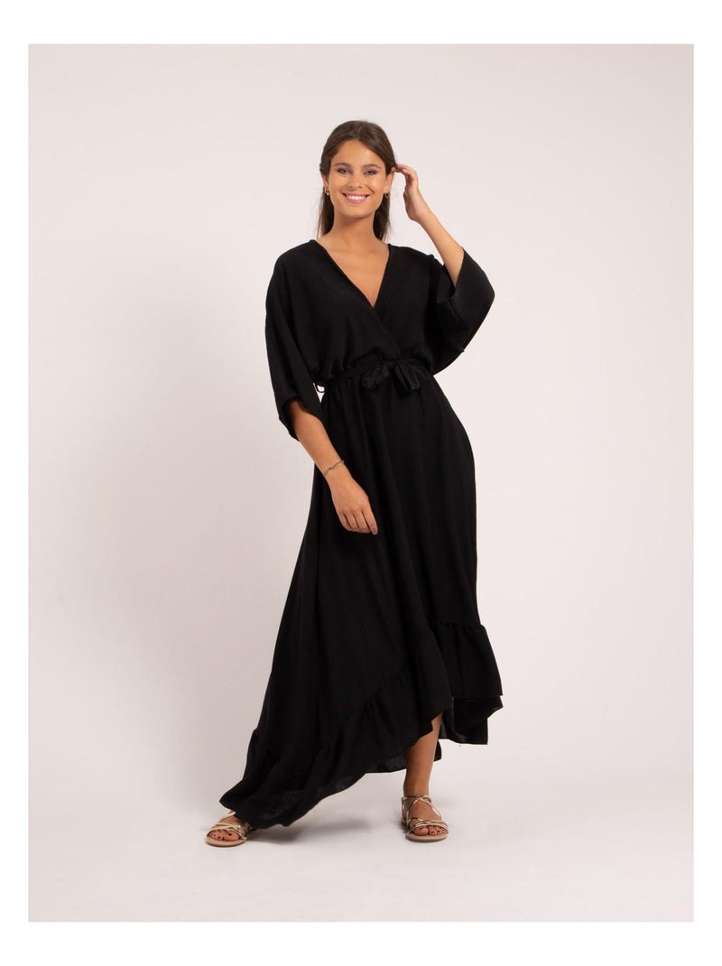 Robe longue IOANNA Noir - Kiabi