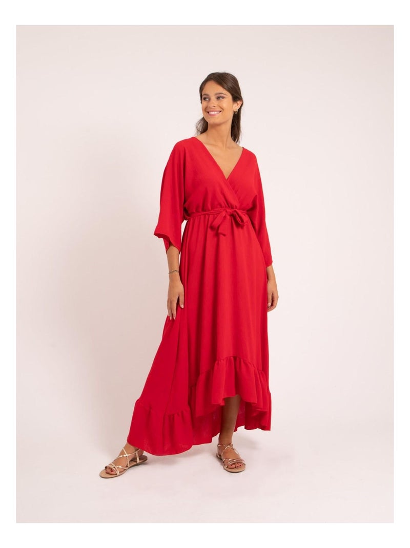 Robe longue IOANNA Rouge - Kiabi