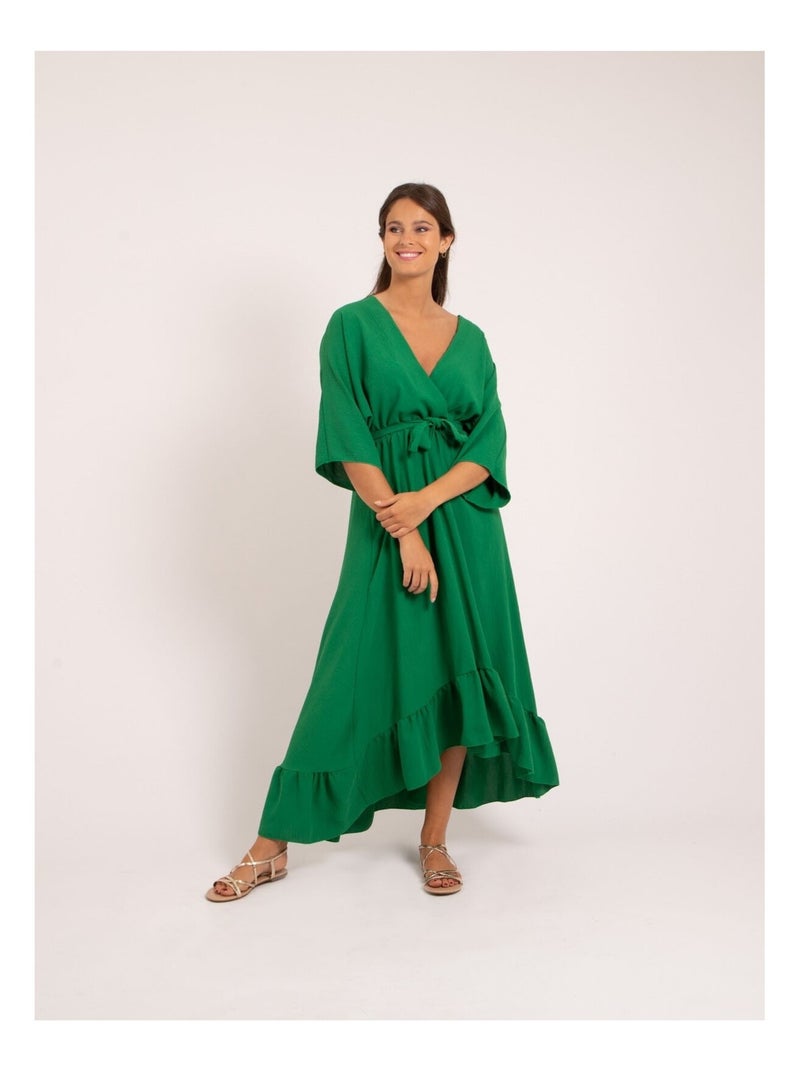 Robe longue IOANNA Vert - Kiabi