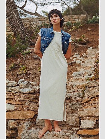 Robe longue IXORA droite 'Le Temps Des Cerises'