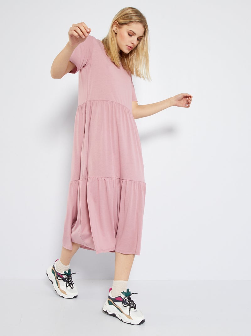Robe longue 'JDY' Rose - Kiabi
