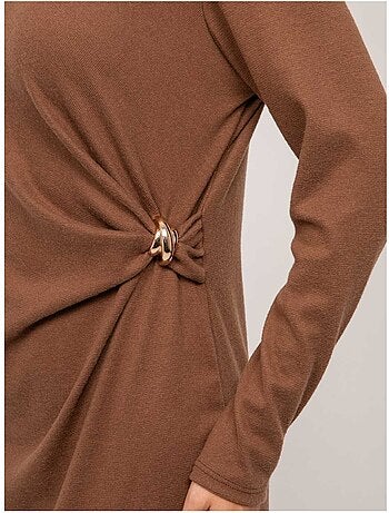 Robe longue maille douce drapé ilarisse